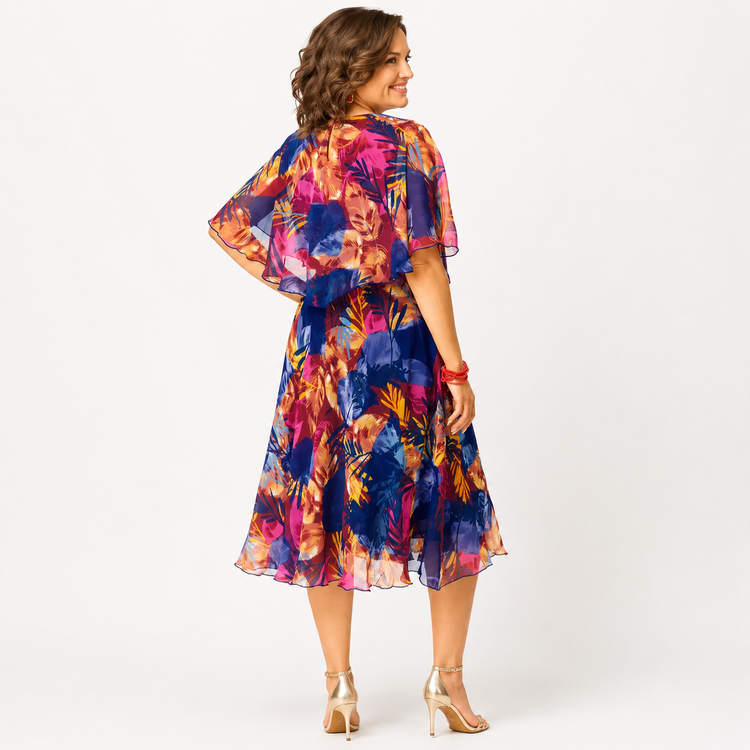 Vivian - Kényelmes Plus Size Méret Sifon Ruha