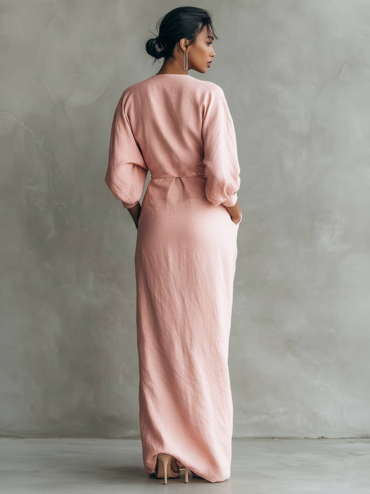 Julianna | Minimalista Átlapolós Maxi Ruha