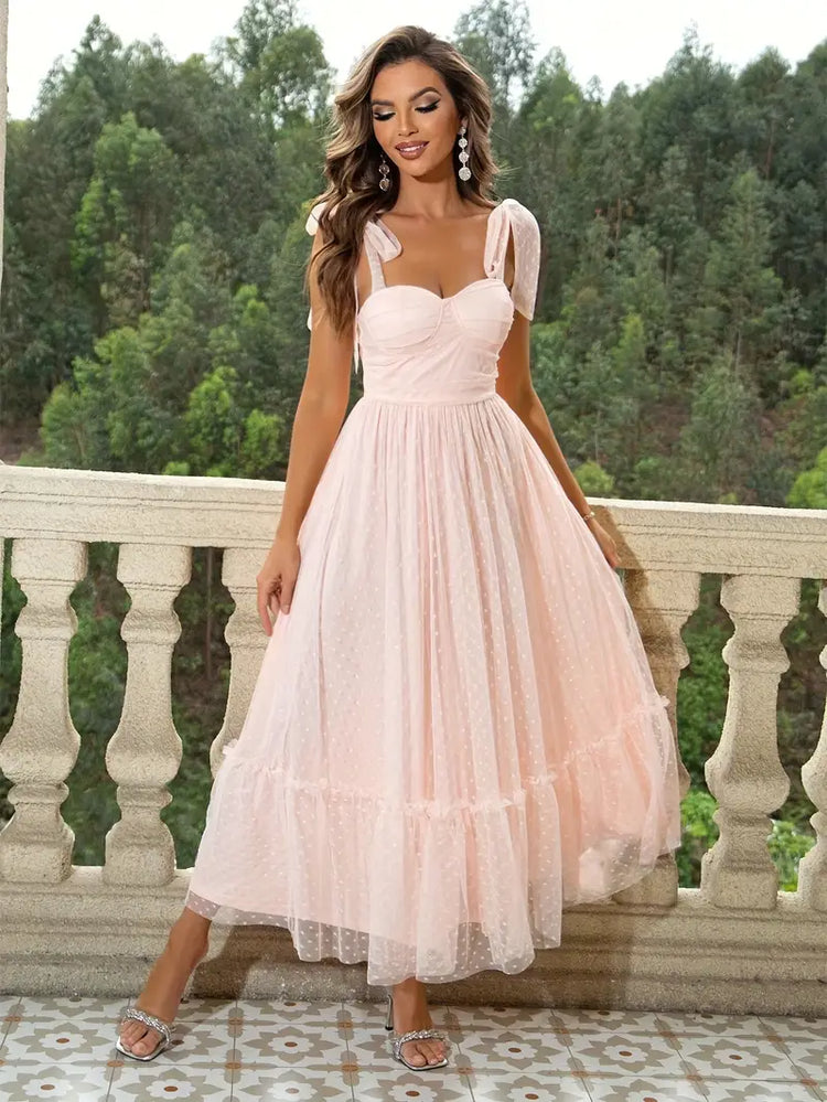 Carmen - Elegáns Hálós Estélyi Ruha