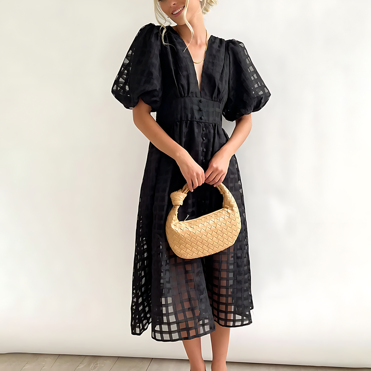 Julia - Elegáns Nyári Midi Ruha