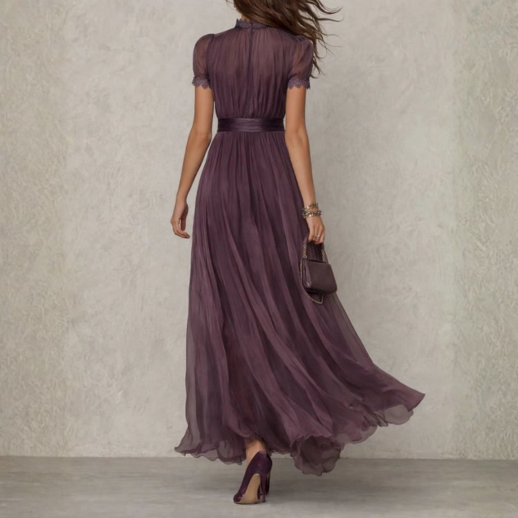 Vivienne | Csipke Szegély Sifon Maxi Ruha