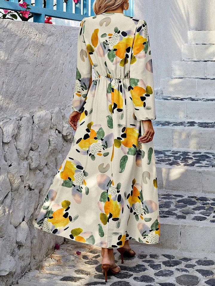 Elise - Virágos Bájú Maxi Ruha