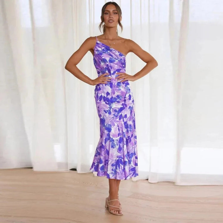 Eliza - One-Shoulder Midi Dress