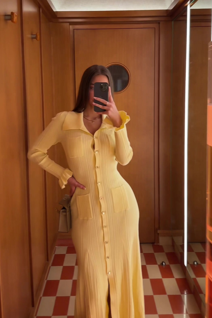 Sylvia - Kötött Maxi Ruha