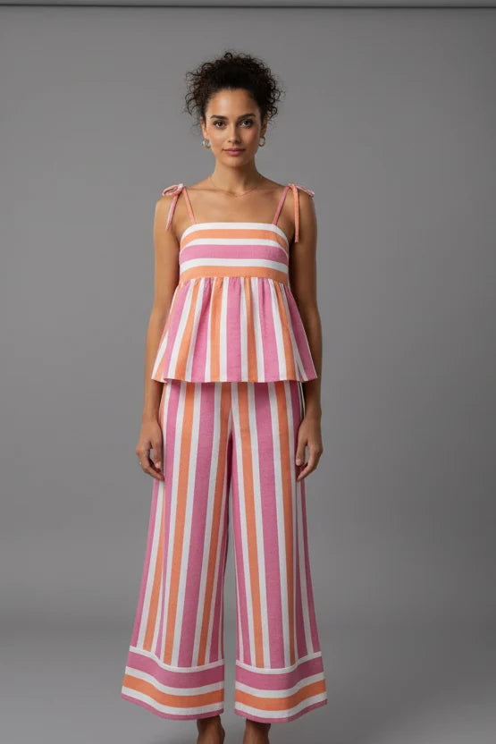 Hanne - Mintás Nadrág Szett Nyári Outifit