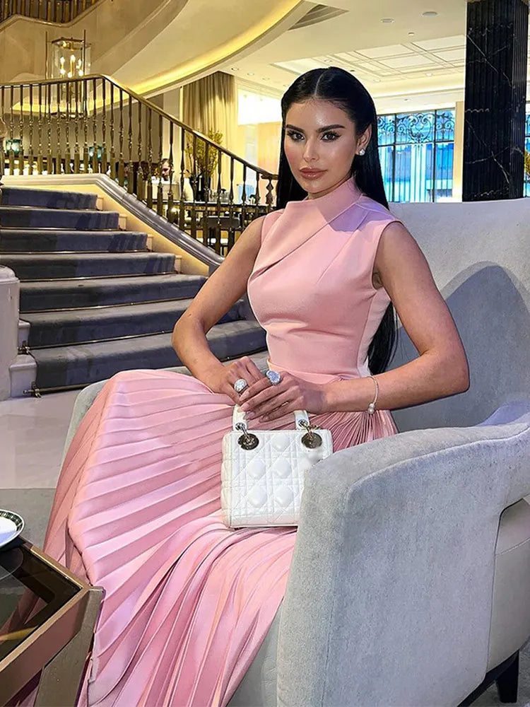Ellison - Elegáns Drapírozott Maxi Ruha