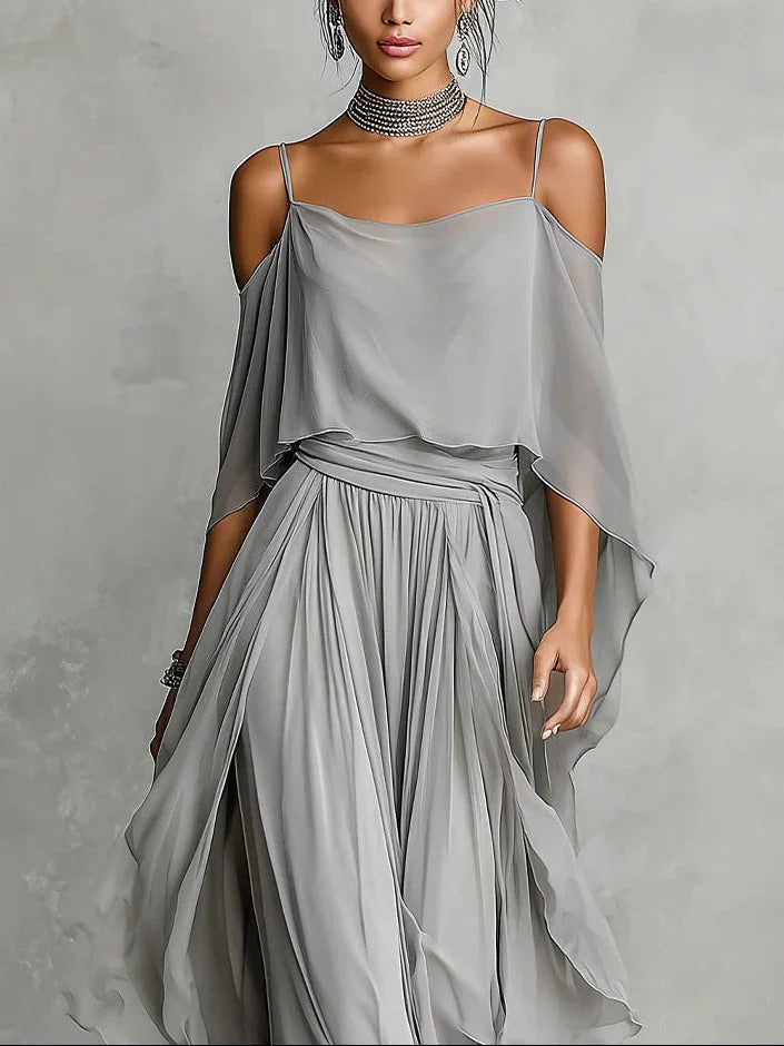 Freya | Vállatlan Sifon Kétrészes Szett